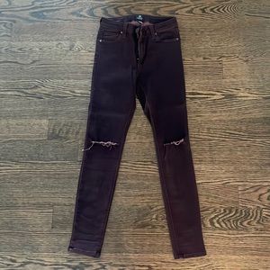 “Just Black” Maroon Junior Women’s Skinny Jeans
